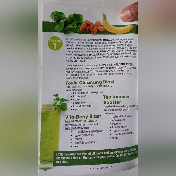 Nutri Bullet: User Guide & Recipe Book - Picture 3 of 5